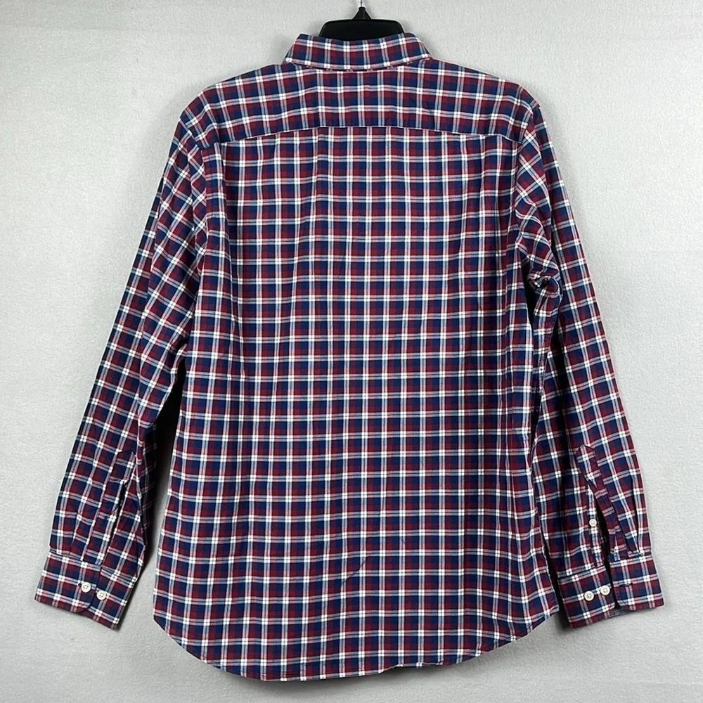 Banana Republic Mens Long Sleeve‎ Button Down Shirt Size Medium Red Blue White